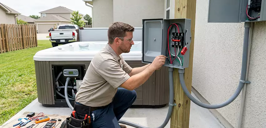 Outdoor Hot Tub Electrical Installation in Somerville