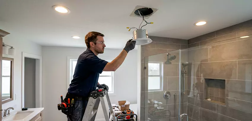 Bathroom and Shower Recessed Lighting Installation in Somerville